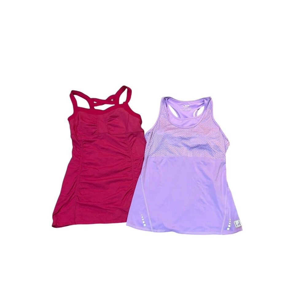 Women’s Athletic Tank Bundle Size Small Athleta Fila Built In Bra Lot